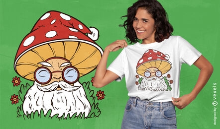 Mushroom santa claus t-shirt design