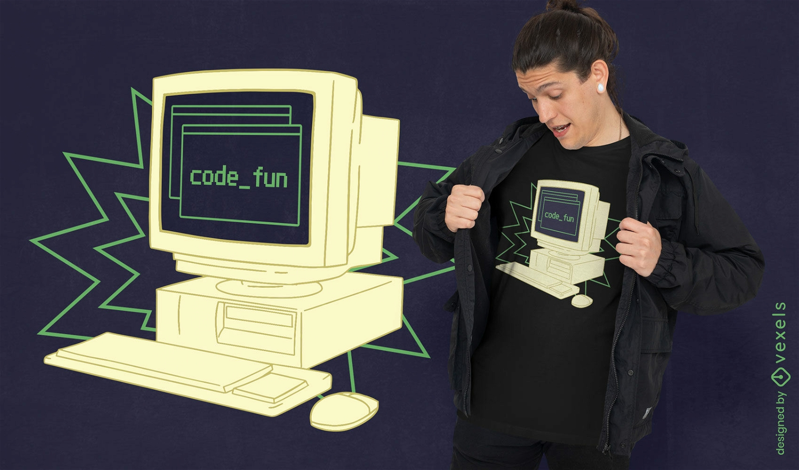 Design de camiseta de codificação de computador