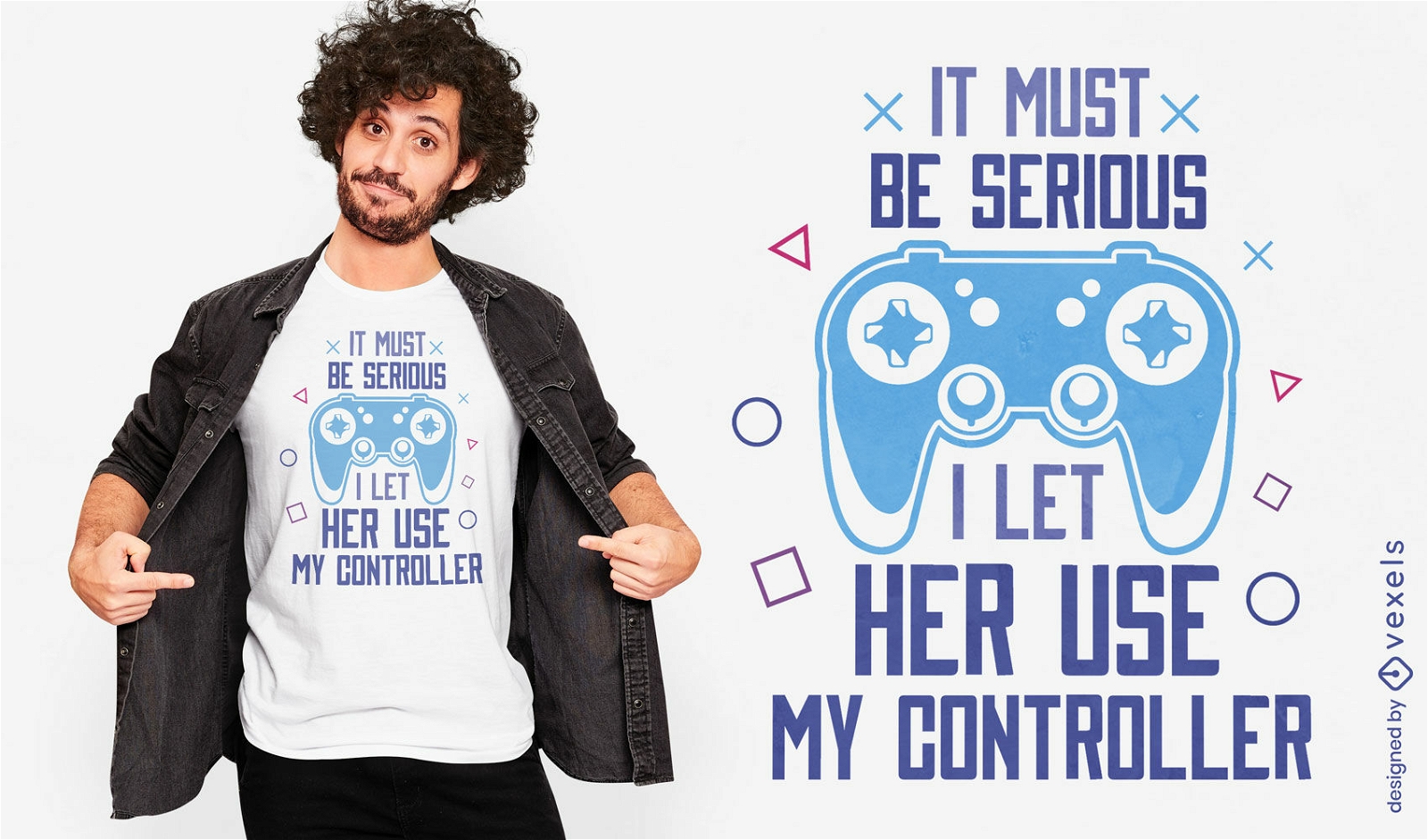 Gamer love quote t-shirt design