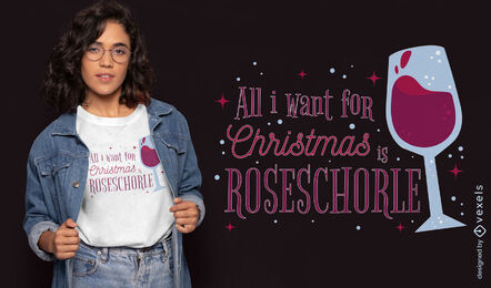 Weihnachtswein-T-Shirt-Design