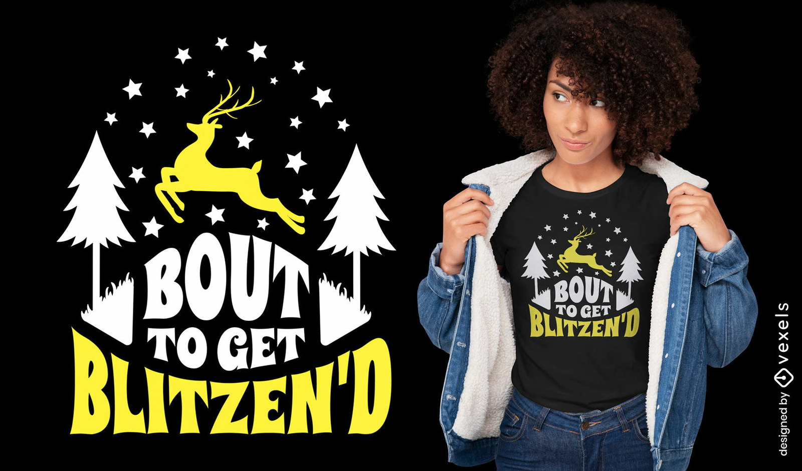 Diseño de camiseta de cita navideña blitzen