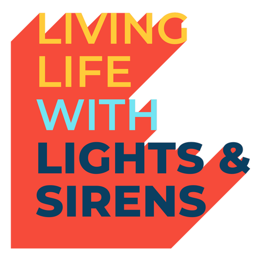 Vivir la vida con luces y sirenas. Diseño PNG