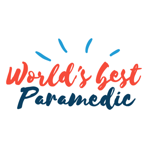 World's best paramedic logo PNG Design