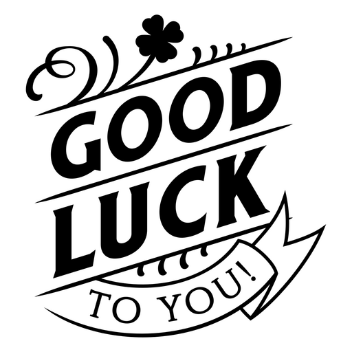 Design inspirador de boa sorte com detalhes em trevo Desenho PNG
