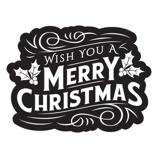 Wish you a merry christmas svg PNG Design