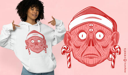 Christmas monster holiday t-shirt design