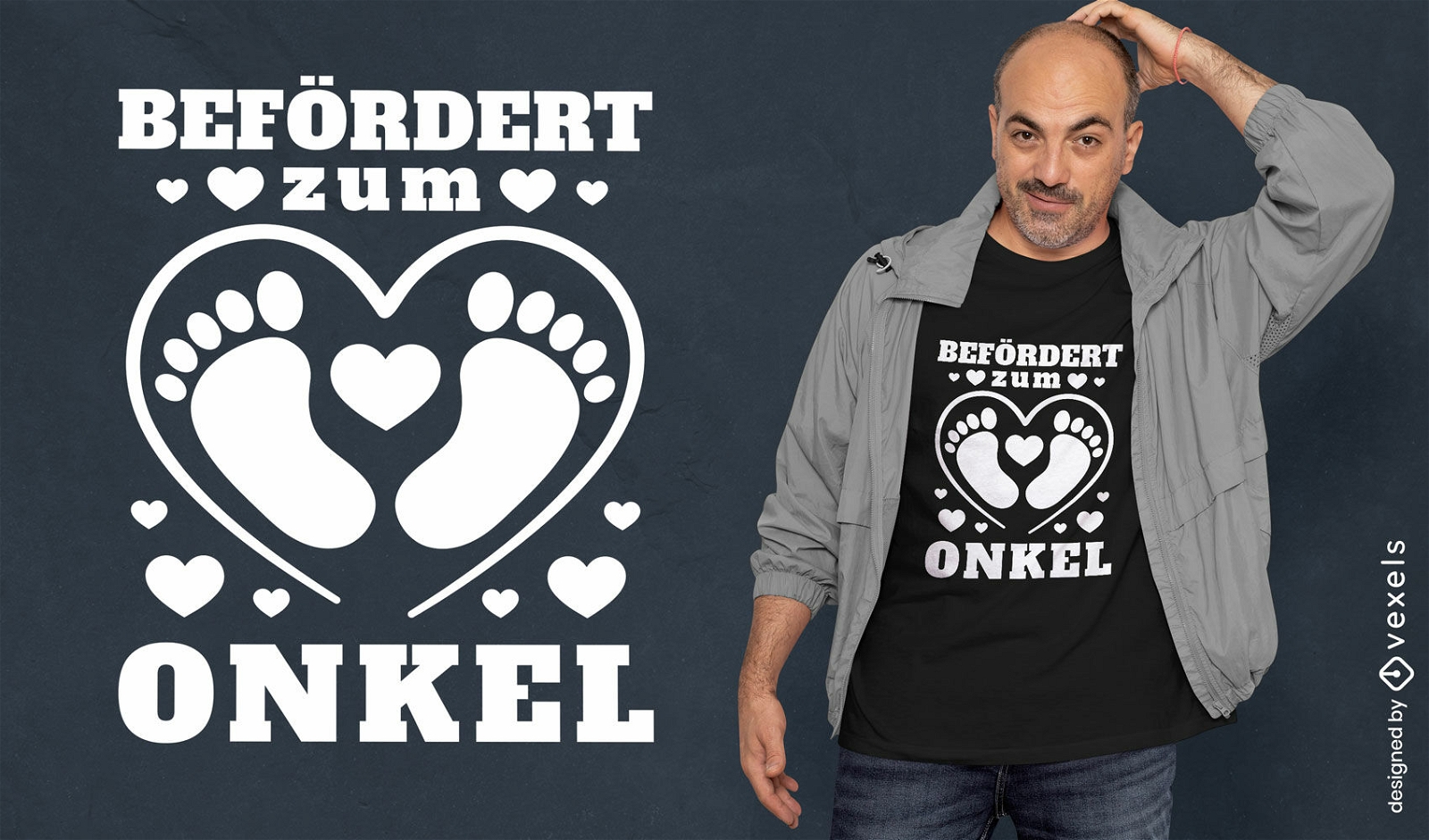 Design de camiseta com citação de tio alemão