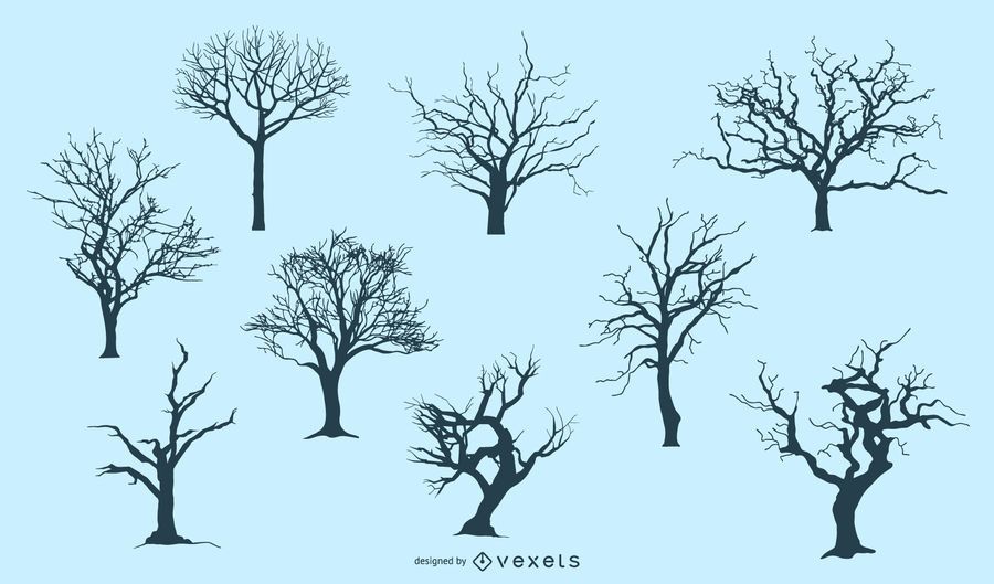 7 Tree Silhouettes 7 Tree Silhouettes