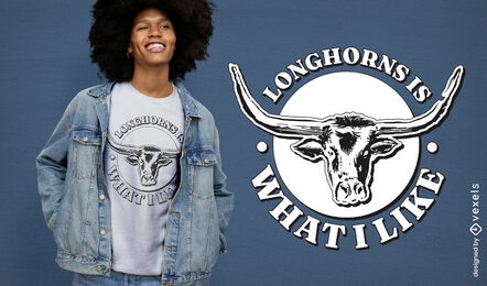 Kuh-Bauernhoftier mit Hörner-T-Shirt-Design