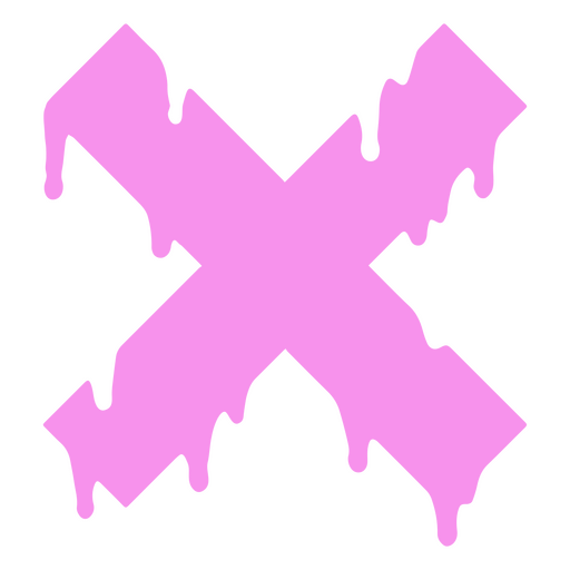 Pink dripping x PNG Design