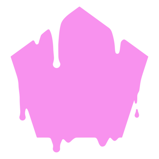 Pink dripping pentagon logo PNG Design