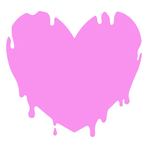 Coração rosa pingando Desenho PNG