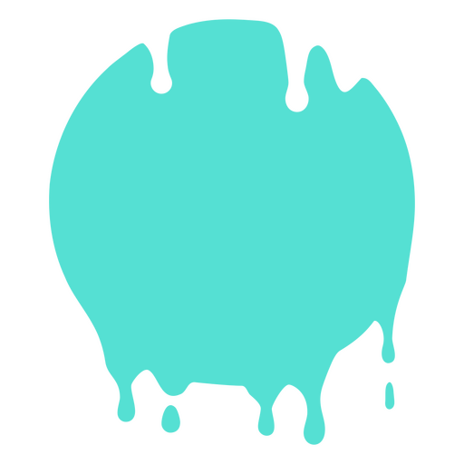 Círculo azul con un líquido que gotea Diseño PNG