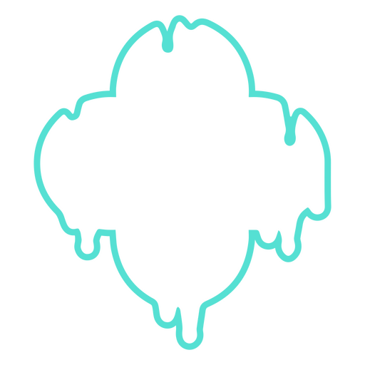 Grüne tropfende Blume PNG-Design