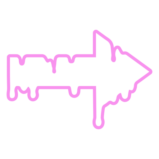 Pink neon arrow pointing down PNG Design