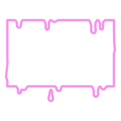 Pink dripping frame PNG Design