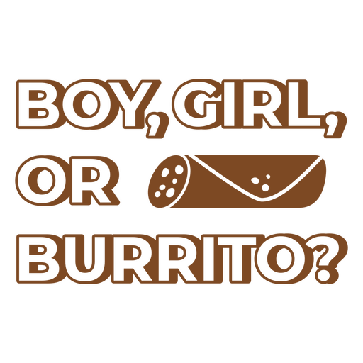 Junge, Mädchen oder Burrito PNG-Design