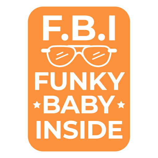 Beb? funky del FBI dentro Diseño PNG
