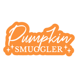 Pumpkin Smuggler Sticker PNG & SVG Design For T-Shirts