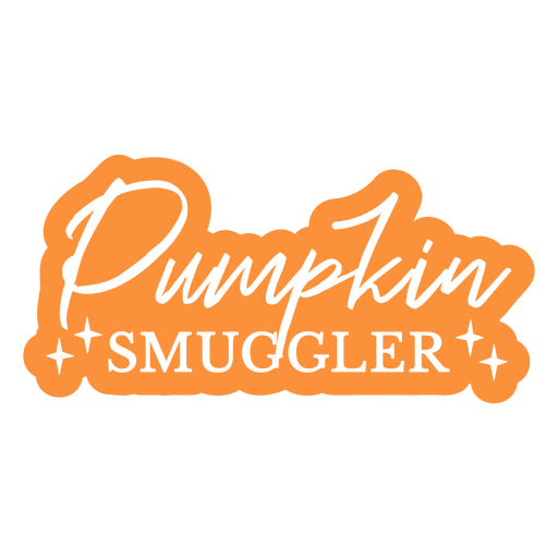 Pumpkin smuggler sticker PNG Design