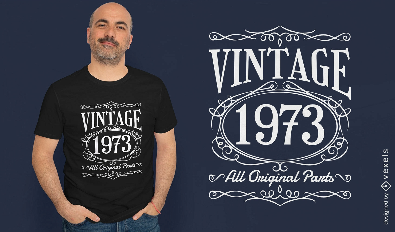 Vintage birthday 1973 t-shirt design