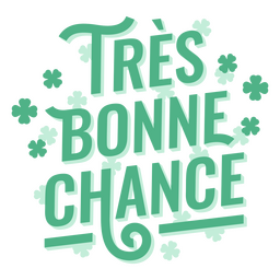 The Words Tres Bone Chance On A Black Background With Shamrocks PNG ...