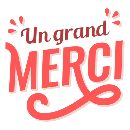 Letras de cita??o vermelha Un grand merci Desenho PNG