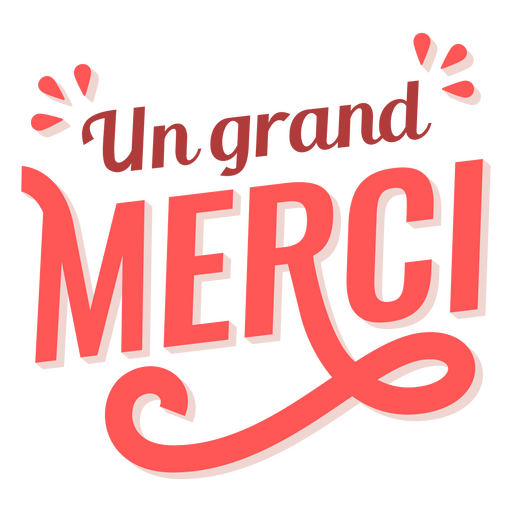 Un grand merci red quote lettering PNG Design