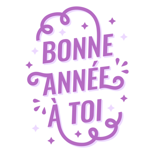 Bonne annee a toi french lettering PNG Design