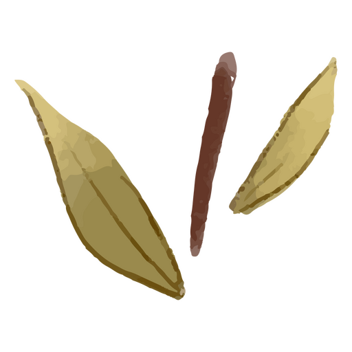 Zwei braune Blätter PNG-Design