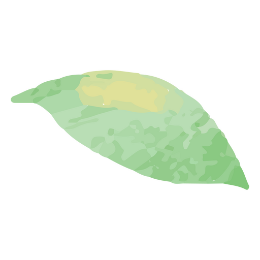 Green single leaf watercolor PNG Design