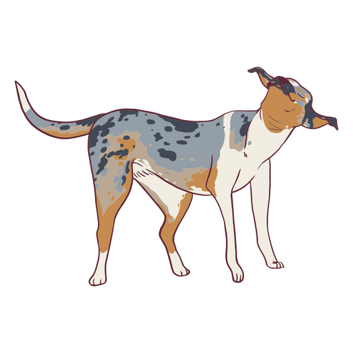 Dog is standing PNG Design