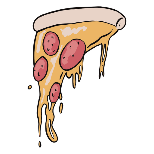 Tropfendes Käsestück Pizza PNG-Design