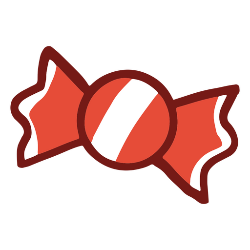 Ícone de doce vermelho e branco Desenho PNG