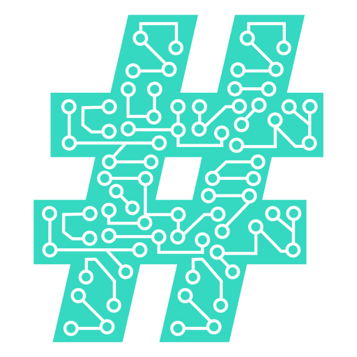 Imagem de uma placa de circuito com a palavra hash Desenho PNG