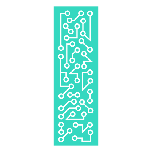 Circuit board with the letter I PNG Design