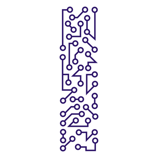 Purple circuit board rectangle PNG Design