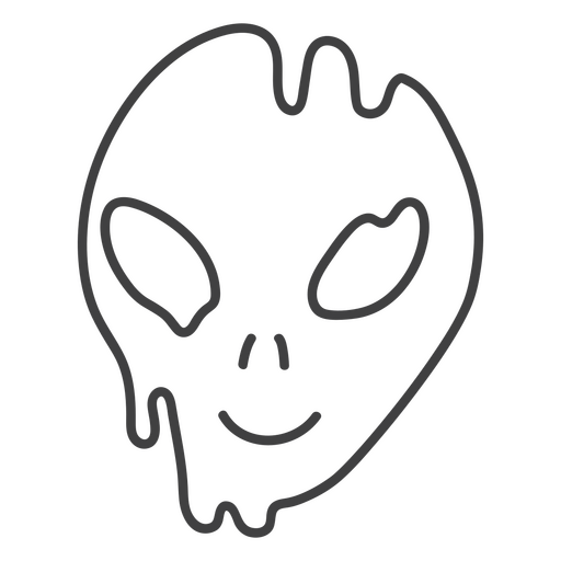 Design PNG E SVG De Alien Em Um Traço De Cor De Bolso Para Camisetas