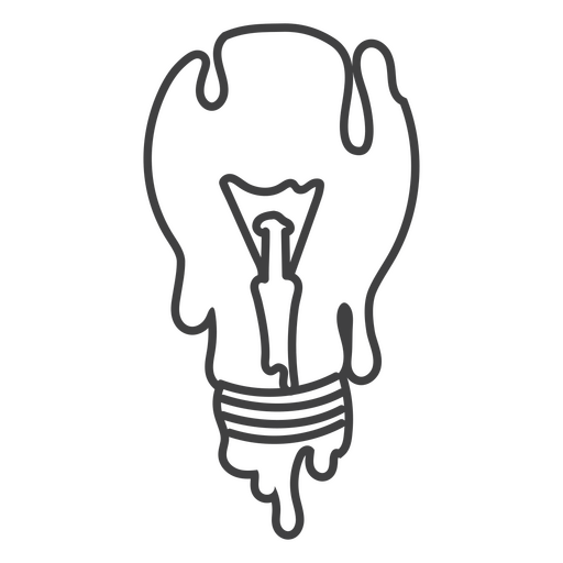 Light bulb with dripping liquid PNG Design