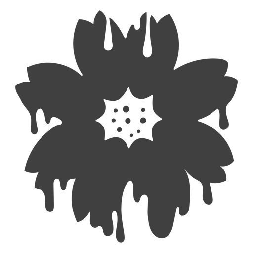 Flower with dripping liquid PNG Design