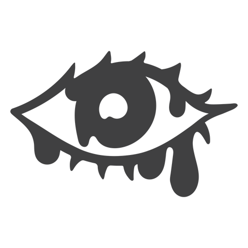 Eye with dripping blood PNG Design