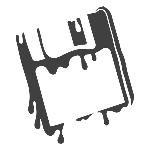 Icono de disquete con fondo negro Diseño PNG