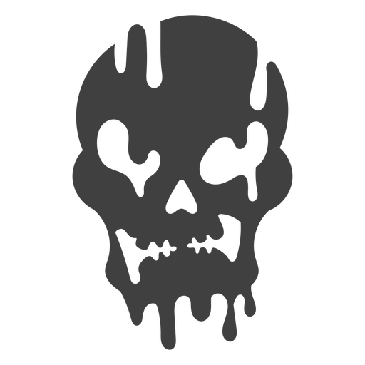 Skull with dripping blood PNG Design