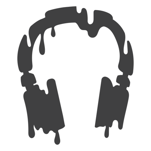 Pair of headphones with dripping liquid on them PNG Design