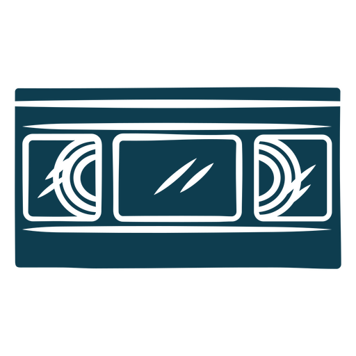 Blue cassette icon cut out PNG Design