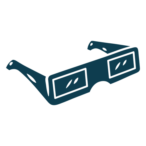 3d glasses icon cut out PNG Design