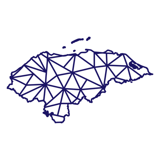 Diseño geométrico del mapa de Jamaica con patrones triangulares únicos. Diseño PNG