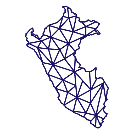 Diseño del mapa geométrico del Perú Diseño PNG