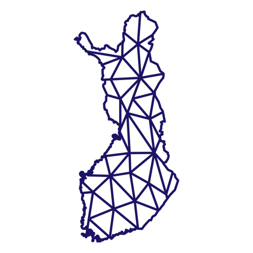 Abstract triangular pattern map design of finland t-shirt design PNG Design