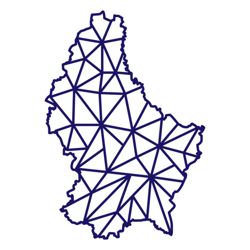 Design de mapa de arte linear estilizado com padrão triangular para camiseta Desenho PNG